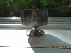 HOTEL INTERPRESS Balatonszéplak ezüstözött Art Deco fagyis kehely