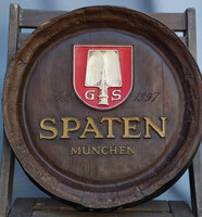 Spaten sörreklám tábla, fautánzat
