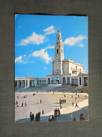 Képeslap,Portugália,Fátima,bazilika,templom,városi látkép,részlet,1976-