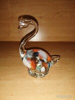 Muranoi üveg hattyú - 10 cm magas