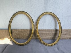 Ovàlis képkeret festmény tükör keret fa alapon Florentin jellegű àlló vagy fekvő laparany képkeret