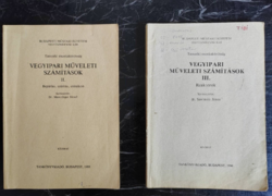 Vegyipari Műveletek, Számítások, Műszerezés, 4 db. kézirat