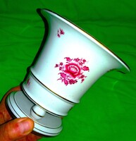 Nagyon szép Herendi Nanking Bouquet mintás lábas váza kaspó 14 X 14 X 9,5 cm a képek szerint