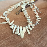 Antik Korall gyöngysor felújítva, természetes és gyönyörű