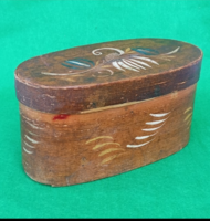 Antik hárs lemez varródoboz 19 sz közepe.