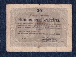 Szabadságharc (1848-1849) Kossuth bankó 30 Pengő Krajczárra bankjegy 1849
