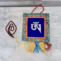 Nepáli OM fali brokát hagyományos buddhista rózsafa mala szett