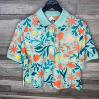 Nike Dri-fit loose fit galléros mintás póló XS