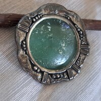 Ezüstözött iparművész bross 4 cm-es