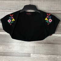 Vau Vau kalocsai hímzéses fekete boleró S