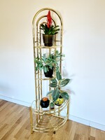 Nagy méretű vintage sarokpolc,  virágállvány