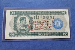 1946. évi 10 Forintos MNB Minta Bankjegy A640 lyukasztás és bélyegzés! Licit!
