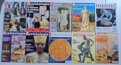 10 db francia régész magazin, újság. Őskor, Ókor, Középkor, Újkor, Jelenkor Régészet.