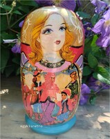 Matrjoska festett fa baba 5 db-os