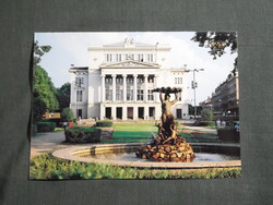 Képeslap,Lettország,Riga,Nemzeti Operaház,városi látkép,részlet,1989-