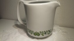 Alföldi porcelán zöld magyaros mintás teás kanna, nagyobb méretű
