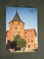 Képeslap,Lettország,Riga,Lőportorony,Forradalmi Múzeum,városi látkép,részlet,1989-