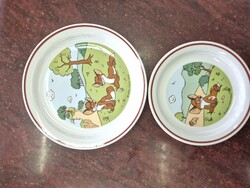 Zsolnay vuk mese készlet tányér