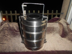 3 edényes ételtartó rozsdamentes