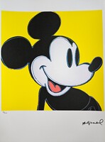 Andy Warhol - Mickey Mouse - eredetiséget igazoló tanúsítvánnyal - litográfia - pop art