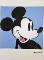 Andy Warhol - Mickey Mouse - eredetiséget igazoló tanúsítvánnyal - litográfia - pop art