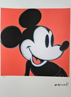 Andy Warhol - Mickey Mouse - eredetiséget igazoló tanúsítvánnyal - litográfia - pop art