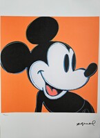 Andy Warhol - Mickey Mouse - eredetiséget igazoló tanúsítvánnyal - litográfia - pop art