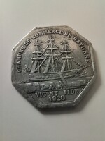 Francia Ország, 1920 Bajonne község 50 Cent.