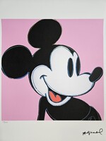 Andy Warhol - Mickey Mouse - eredetiséget igazoló tanúsítvánnyal - litográfia - pop art