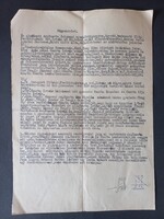 Régi gépelt végrendelet egy Nemesocsa-Ekel-Tany-Néma községek határán fekvő ingatlan+Pesthidegkút