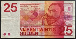 Hollandia 25 Gulden 1971 P-92b VF bankjegy