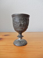 Antik német miniatűr ón kehely