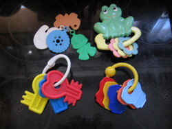 Retro Baby Fidget, Stringable, Hangable Teething Toys, 4 pcs sold separately
