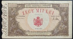Románia 10 000 Lei 1946 P-57 XF bankjegy