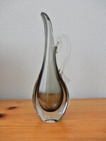 Régi muránói üveg kiöntő, vázának is használható. Használt állapotú.