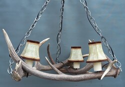 NAGY MÉRETŰ SZARVAS AGANCS CSILLÁR