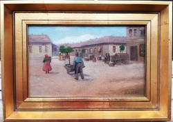 Kallós Árpád (1882-1960) Piactér