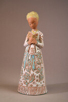 Kovács Margit (Győr, 1902 - Budapest, 1977) kerámia "Olvasó lány"