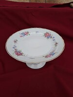 Hollóházi Hajnalkamintás  süteményes kínáló tortatartó porcelán virágos