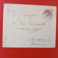Német Bélyeges, pecsételt Boríték LUXUS minőségű, érdekes LEVÉLZÁRÓVAL.Képek szerint.