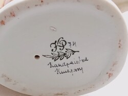 Porcelán mókus figura Kispest 13,5cm kézzel festett