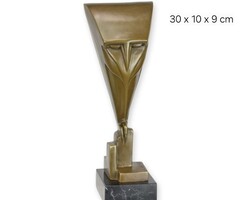 Art deco bronz bagoly szobor