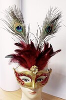 Pávatollas jelmezbáli maszk kollekció 5db együtt