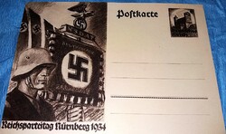 Antik 1934 használatlan NSDP A náci párt kongresszusa képeslap eredeti a képek szerint