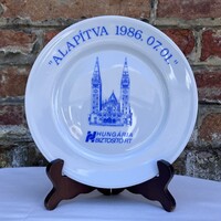 Alföld Hungária Biztosító Rt porcelán vállalati kistányér - tányér