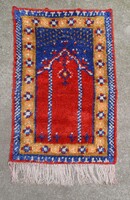 Retro imaszőnyeg mintás falvédő , falidísz , mid century modern suba faliszőnyeg 57 x 85 cm +rojt