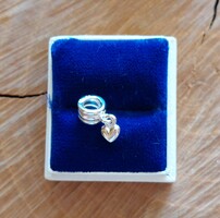 Silver Pandora Charm with Heart Pendant