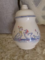 Meissner Land elster keramik tároló libás