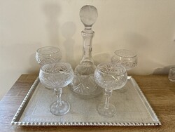 Kristály pezsgős/boros készlet