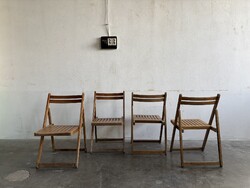 Dán design fa összecsukató kerti szék 60 évek folding wooden chairs